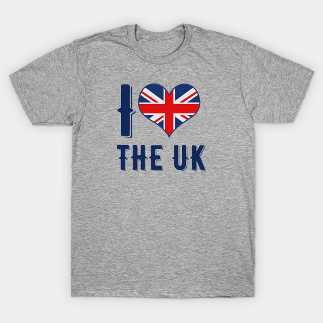 I Love The UK T-Shirt by MessageOnApparel